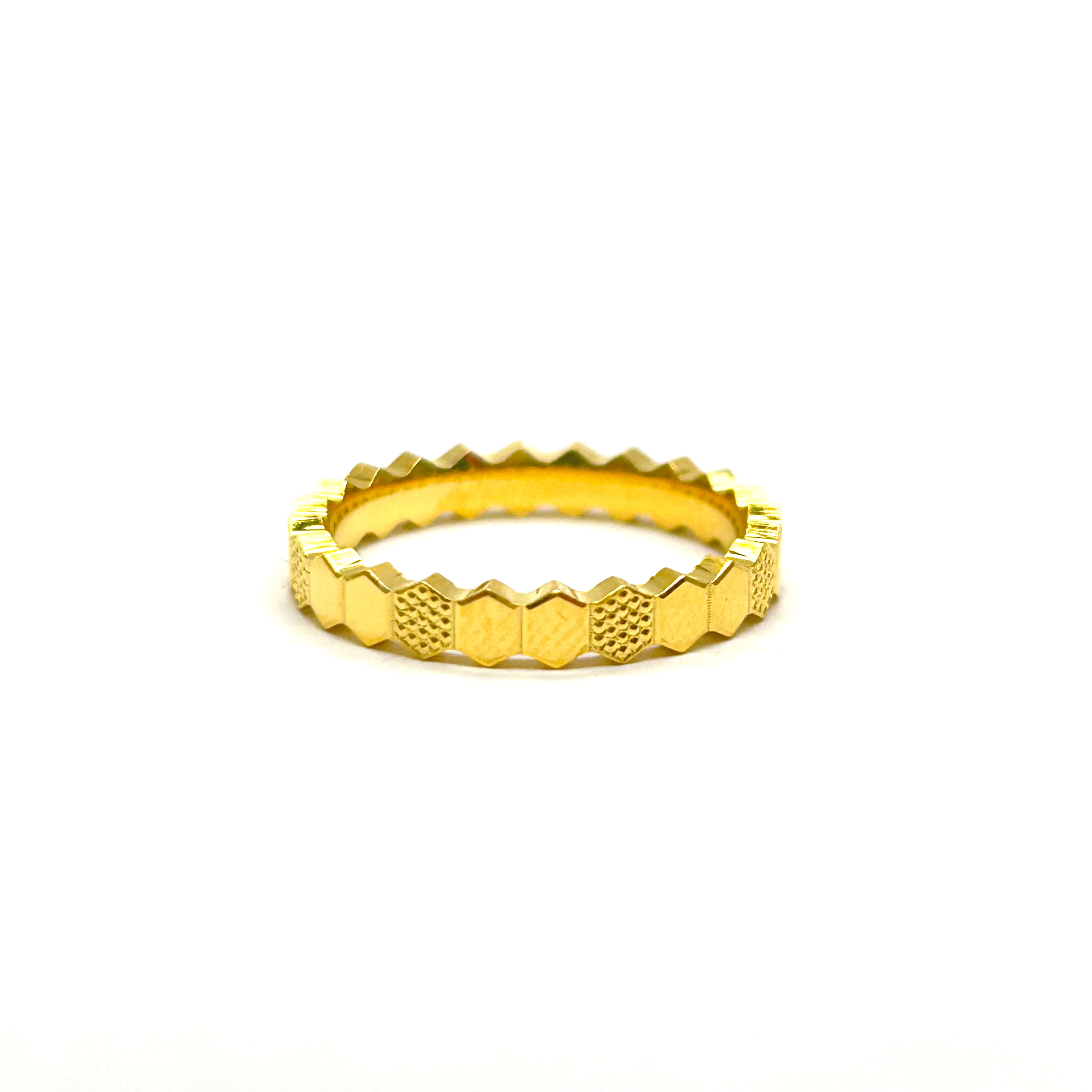 足银戒指 【苏菲专属】蜂巢菱形闭口戒指