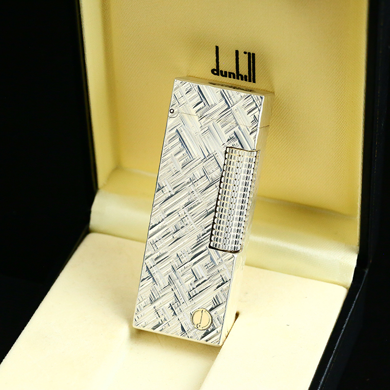 d家充气打火机镀银锉刀纹带d标经典复古烟具