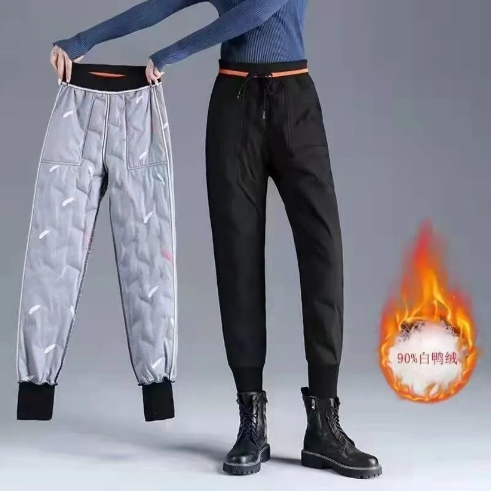 冬季高腰显瘦男女款羽绒裤外穿保暖防风休闲百搭加厚