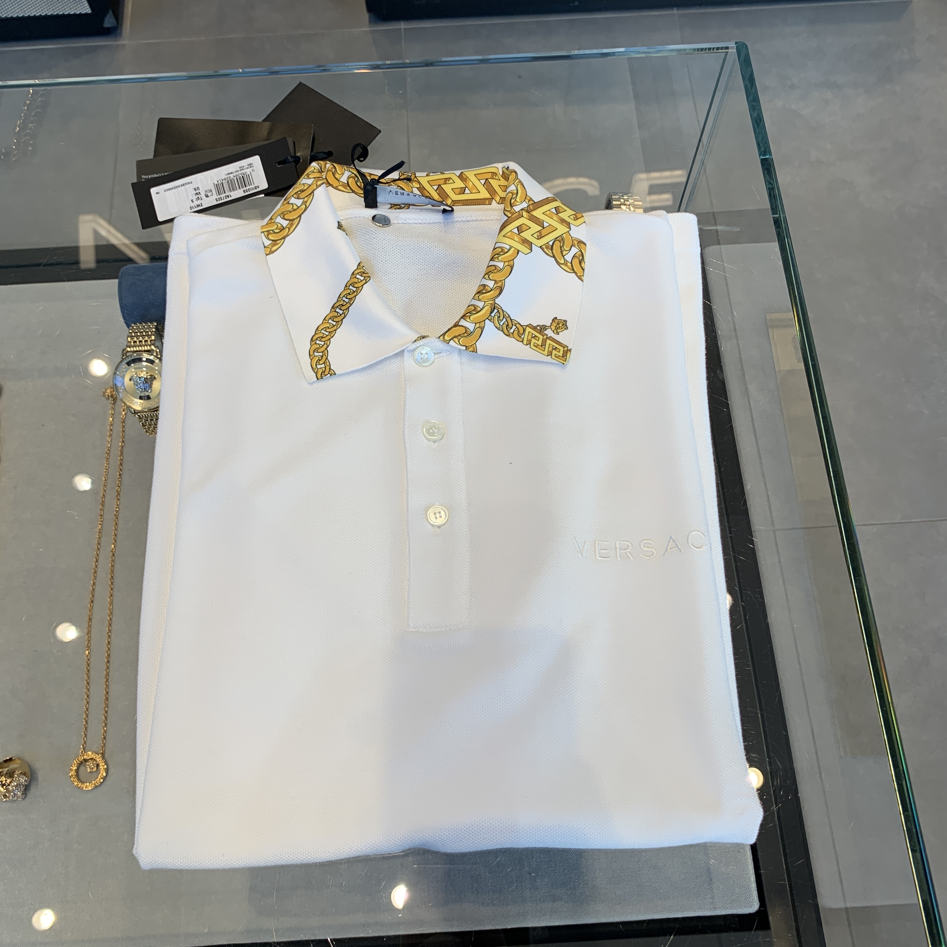 全新未使用 VERSACE/范思哲 现货/男士新款短袖Polo衫