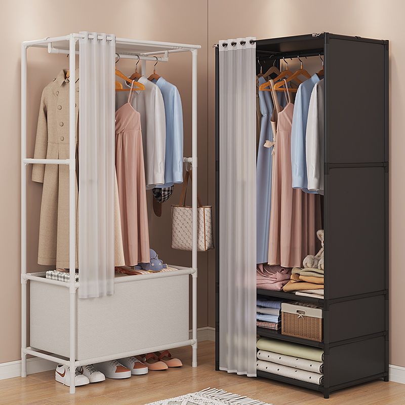 新疆包邮简易衣柜小型宿舍租房卧室晾挂衣架置物架衣帽收纳架多层