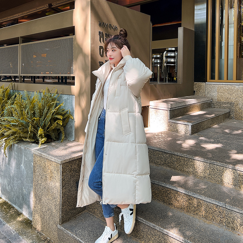 羽绒服2024新款保暖大码外套加厚女长款宽松ins港风面包服棉衣年