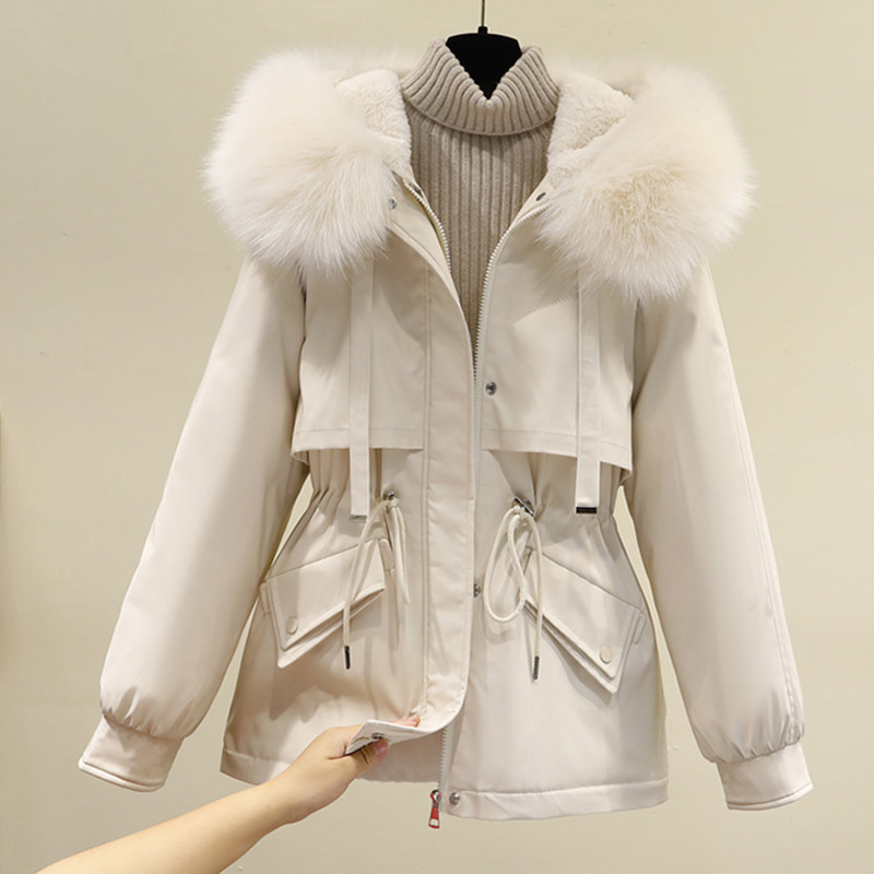 羽绒服2024新款保暖大码外套反季女冬季韩版宽松棉衣短款加绒派克