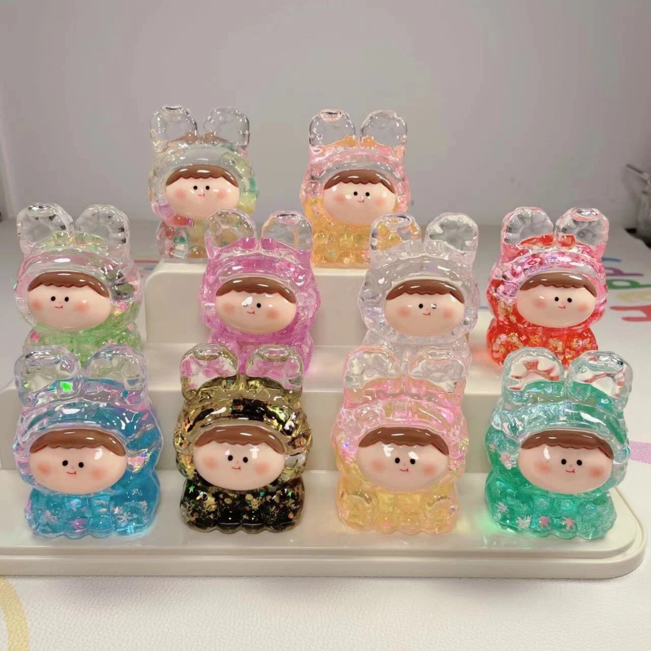 【直播拆】爆闪莉莉丝流沙大摆件立体手工diy创意可爱卡通人物公仔