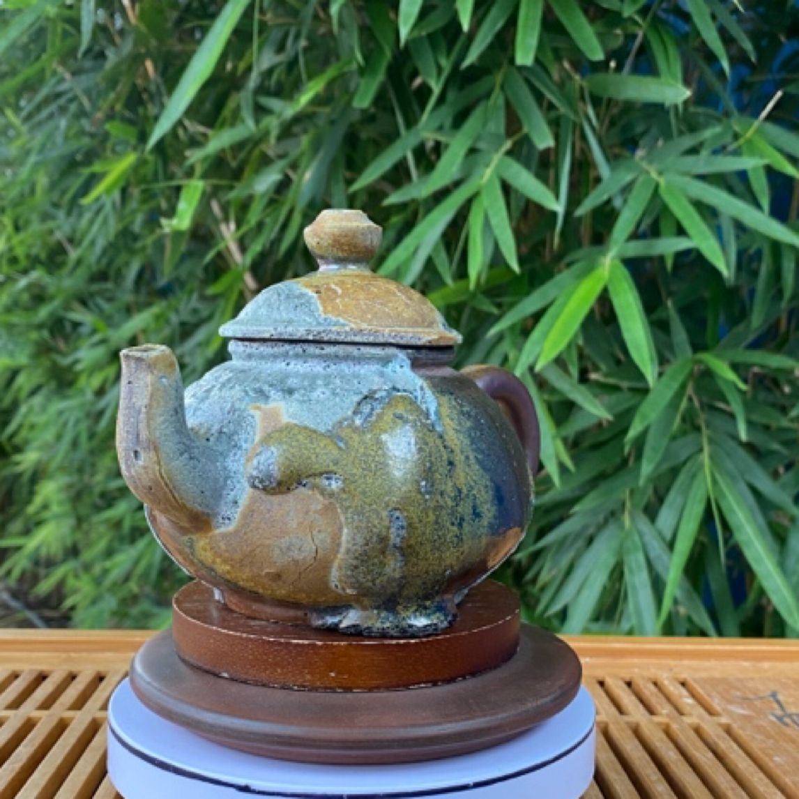 柴烧茶壶家用重草木灰窑汗陶瓷茶具中式柴窑精美泡茶壶陶茶壶