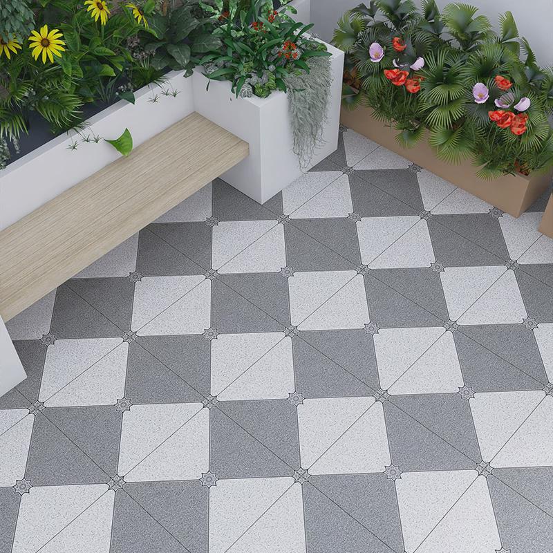 室外通体砖庭院地铺石拼花户外花园别墅院子防滑地砖露台