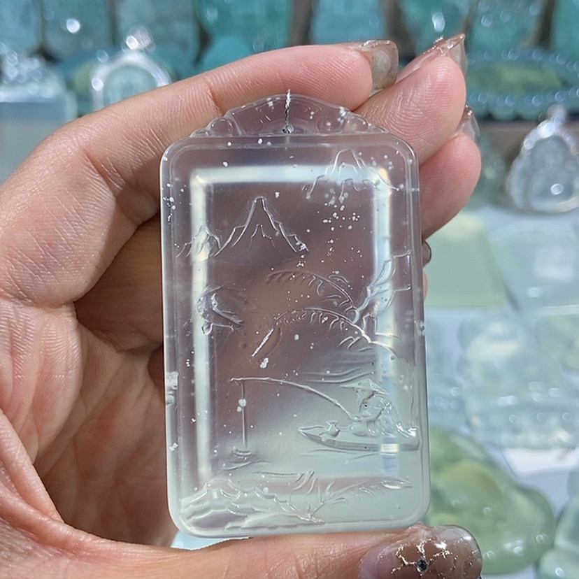 【闪购商品】定制岫玉吊坠未镶嵌潜*
