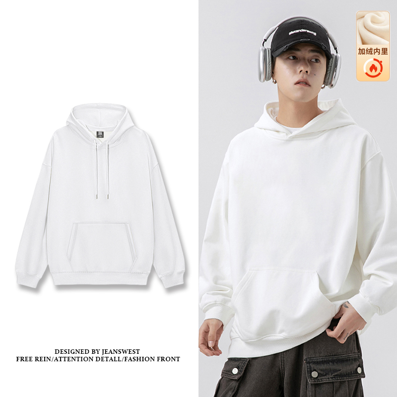 青少年真维斯加绒连帽卫衣新款爆款男士长袖情侣男士卫衣外穿套头