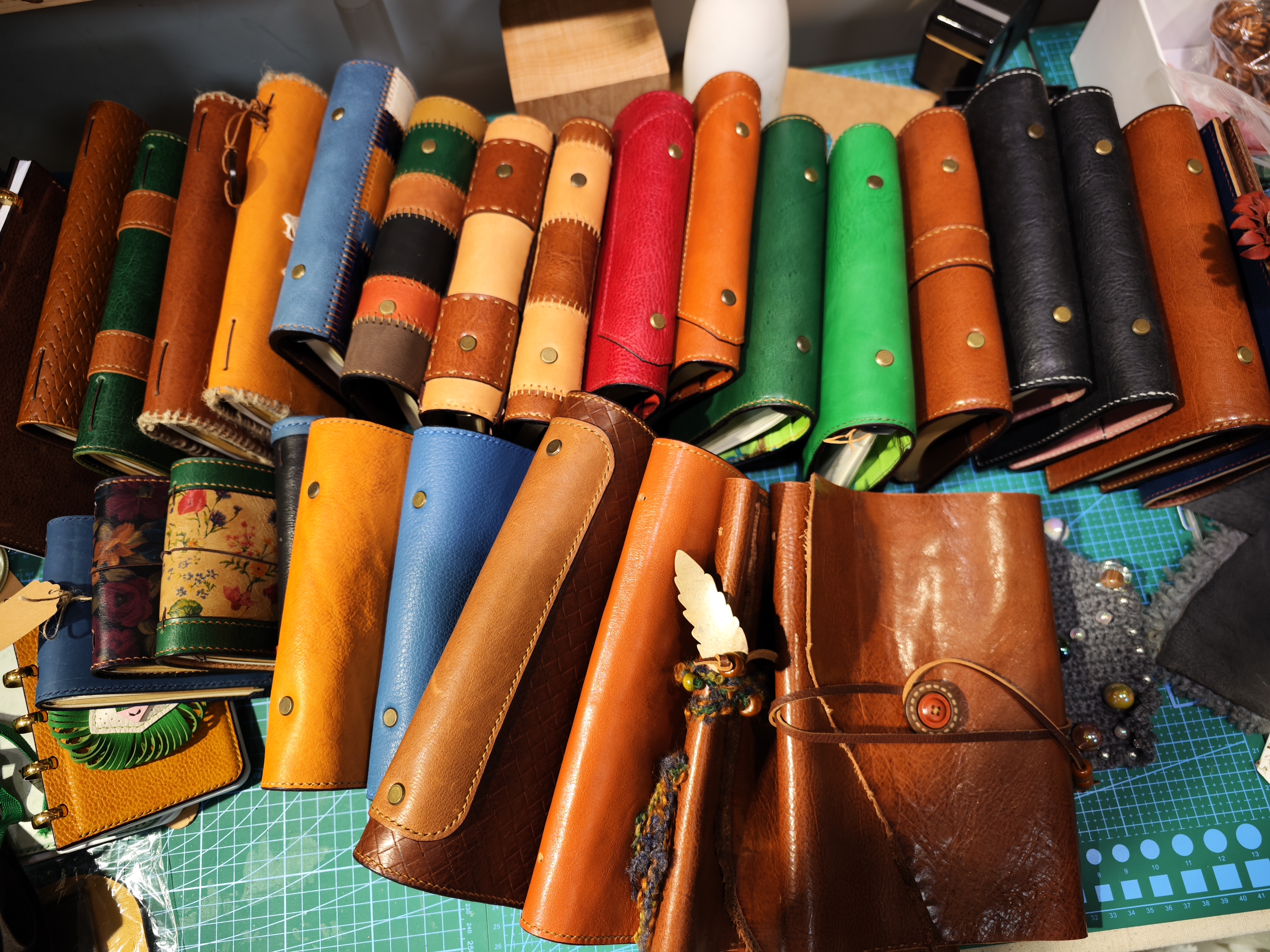 头层牛皮手工手账本日记本记事本配饰书签挂饰耳饰手工DIY皮质