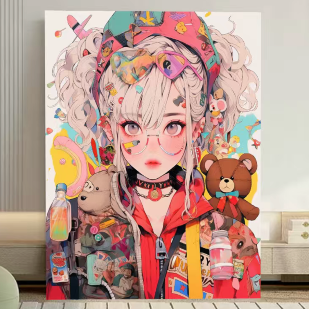 （云端）泰裤辣系列diy数字油画手绘抽象画装饰画油彩填色手工画