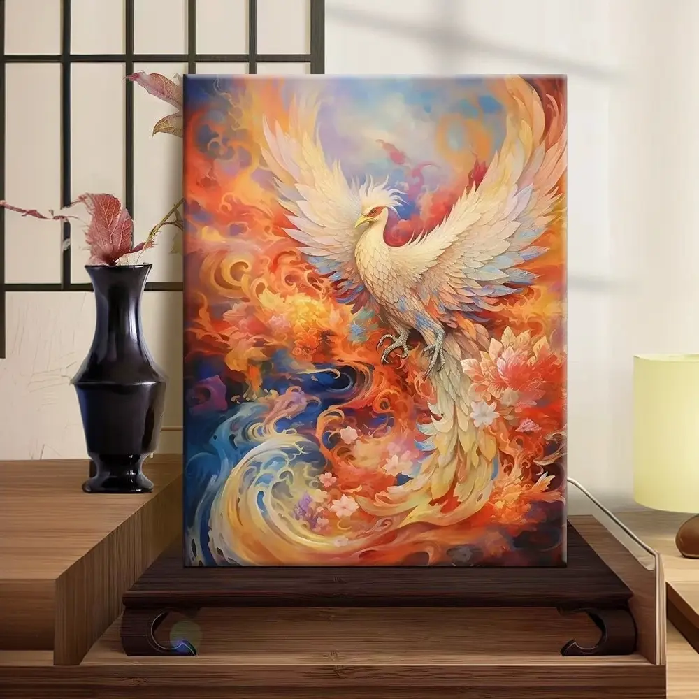 凤凰| diy数字油画高品质手工填涂色解压治愈丙烯装饰画