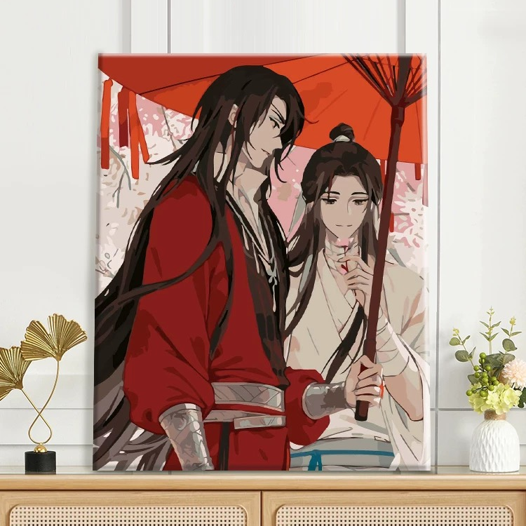 [云端]天官赐福数字油画diy填色手绘涂色礼物治愈油彩装饰画