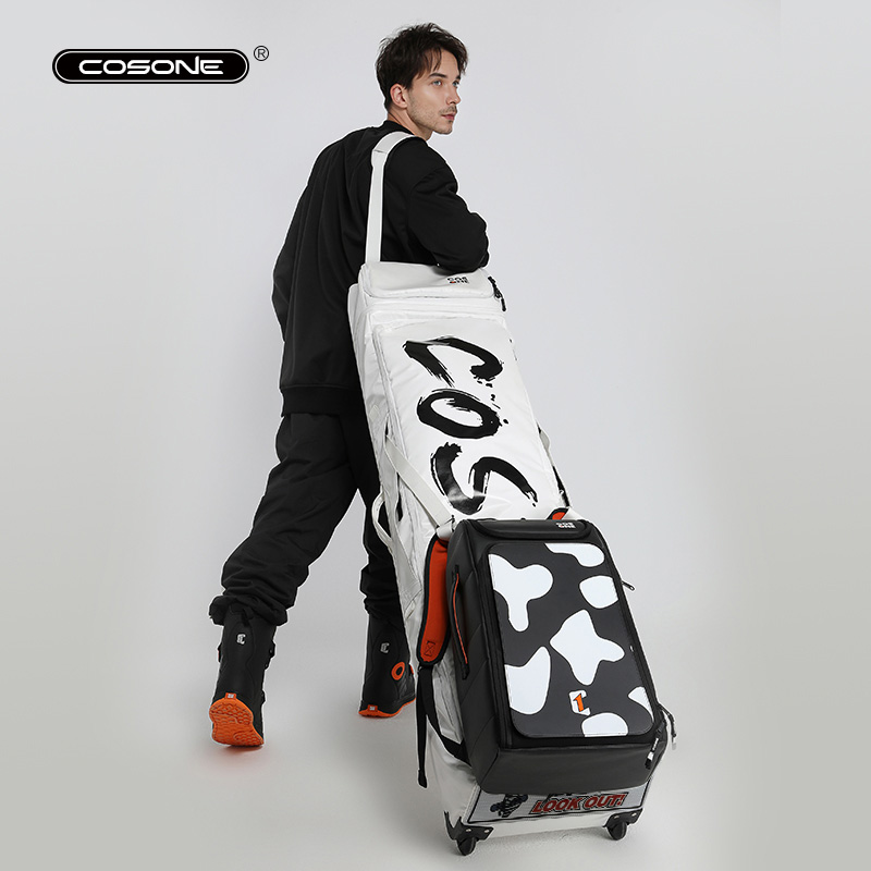 COSONE【直播】滑雪板包带轮干湿分离多功能高性能防水单双板滚轮包