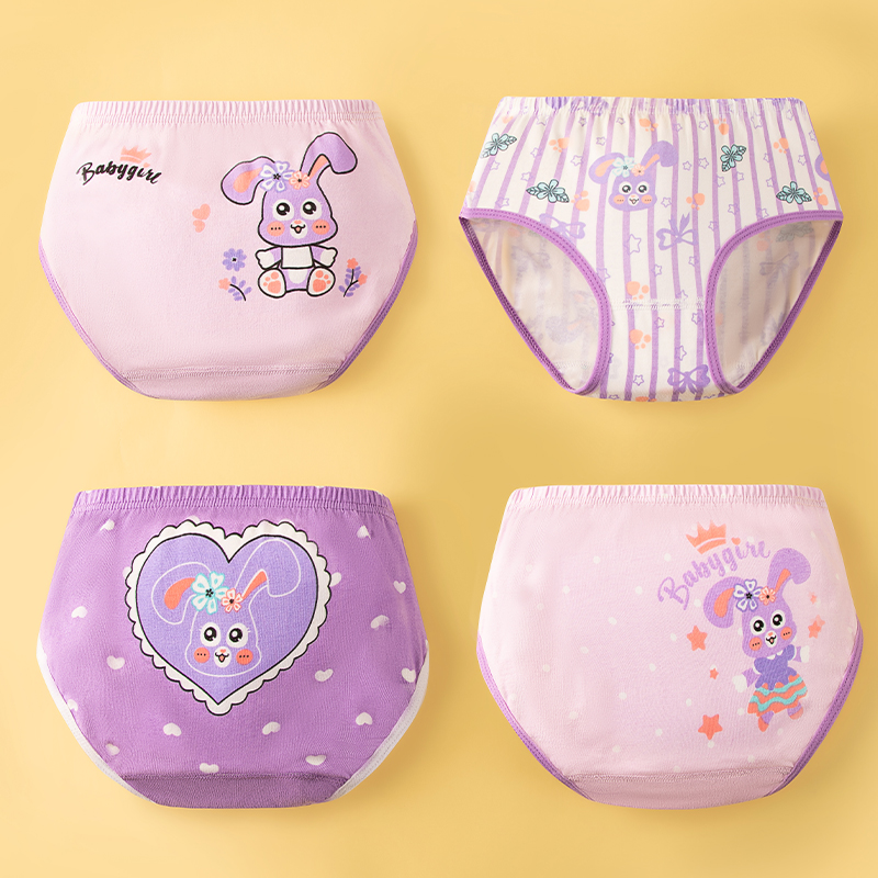 新款宝宝儿童女童三角内裤卡通小中大童安全短裤不夹屁屁12岁透气