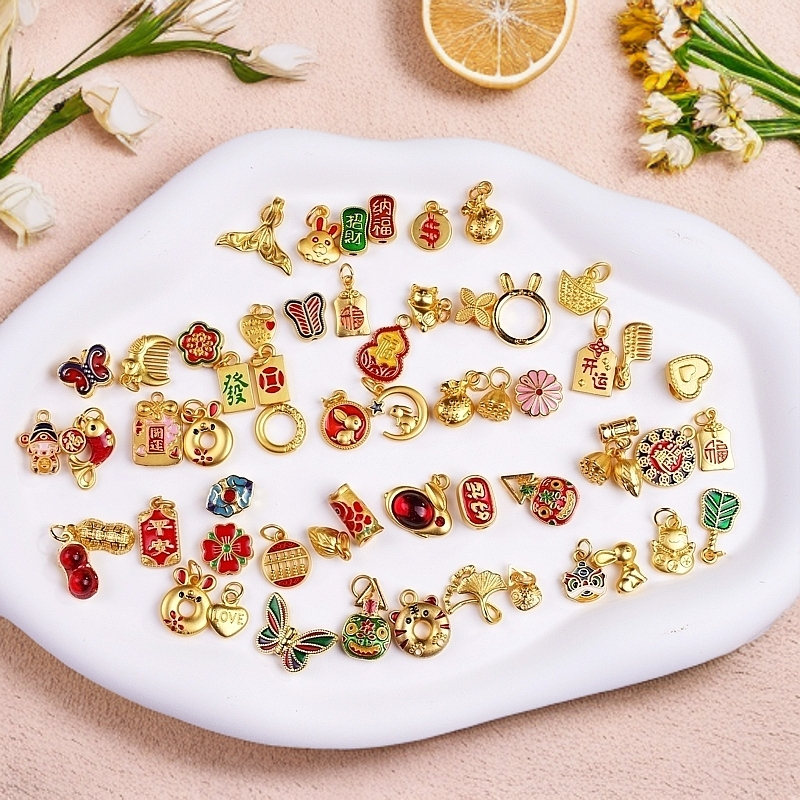 精工C200-C399DIY饰品高品质配件古法珐琅滴油工艺串珠珠子直播用