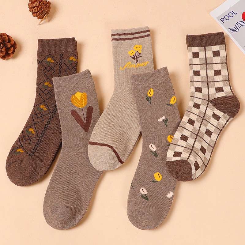 加绒加厚袜子女秋冬保暖中筒冬季雪地长筒春秋毛圈睡眠月子地板袜