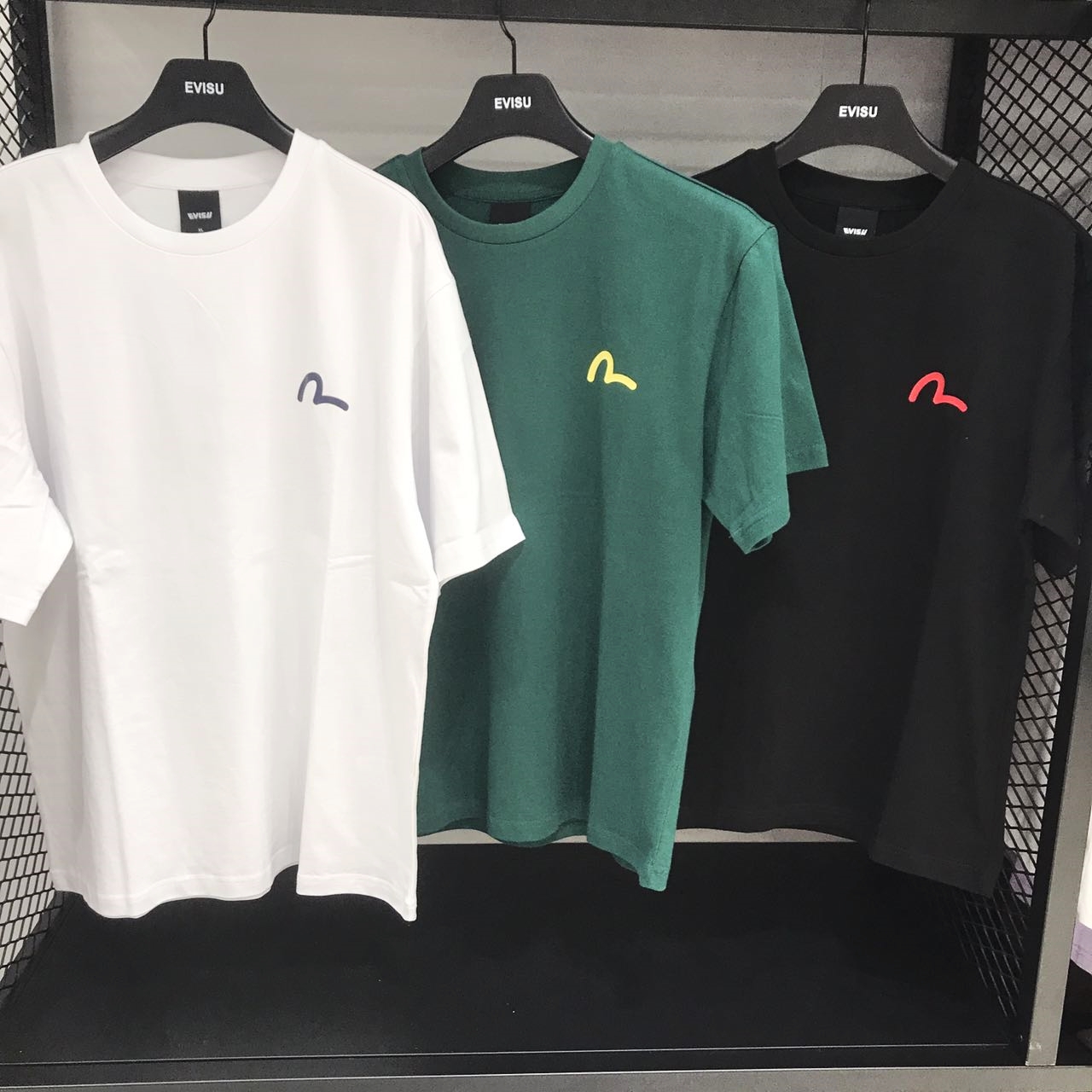 Evisu904韩国代购福神专柜正品折扣休闲情侣款短袖T恤夏季半袖