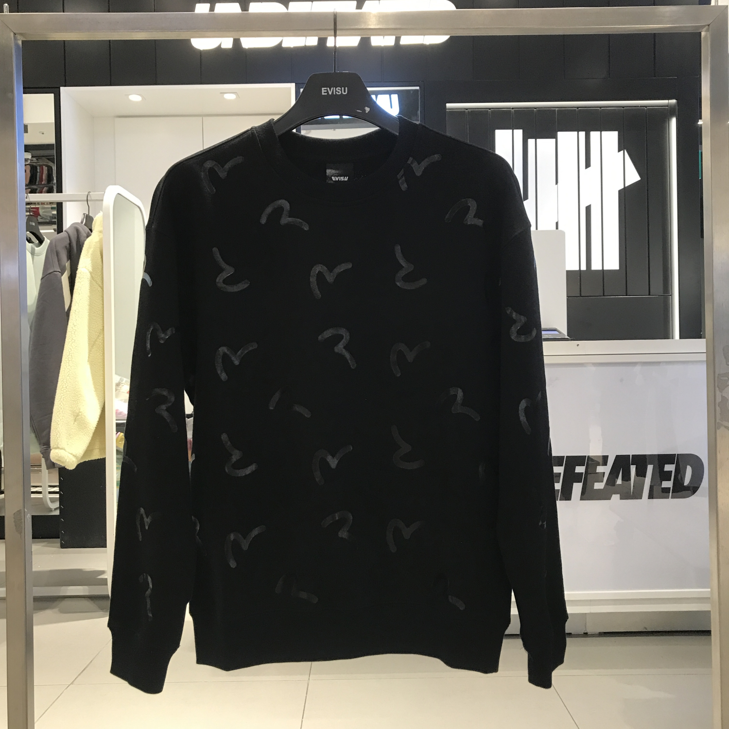 Evisu713韩国代购韩版专柜正品折扣休闲满标卫衣长袖秋冬新款圆领