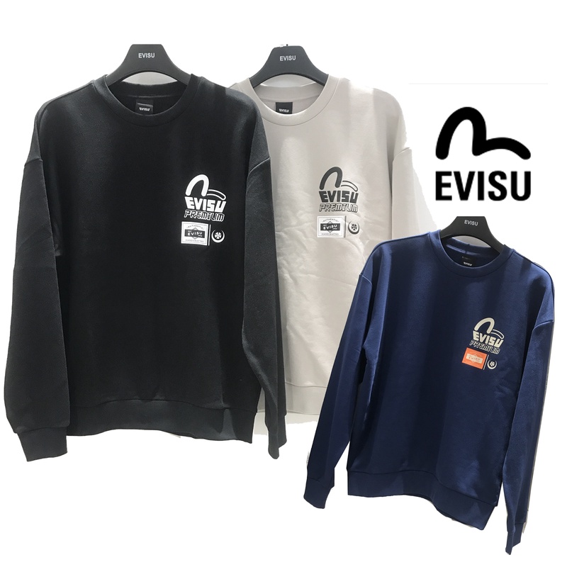 Evisu913邮票韩国代购韩版专柜正品折扣休闲大标情侣款卫衣长袖秋