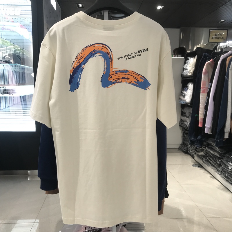 1Evisu920韩国代购韩版专柜正品新款休闲情侣款短袖T恤夏季半