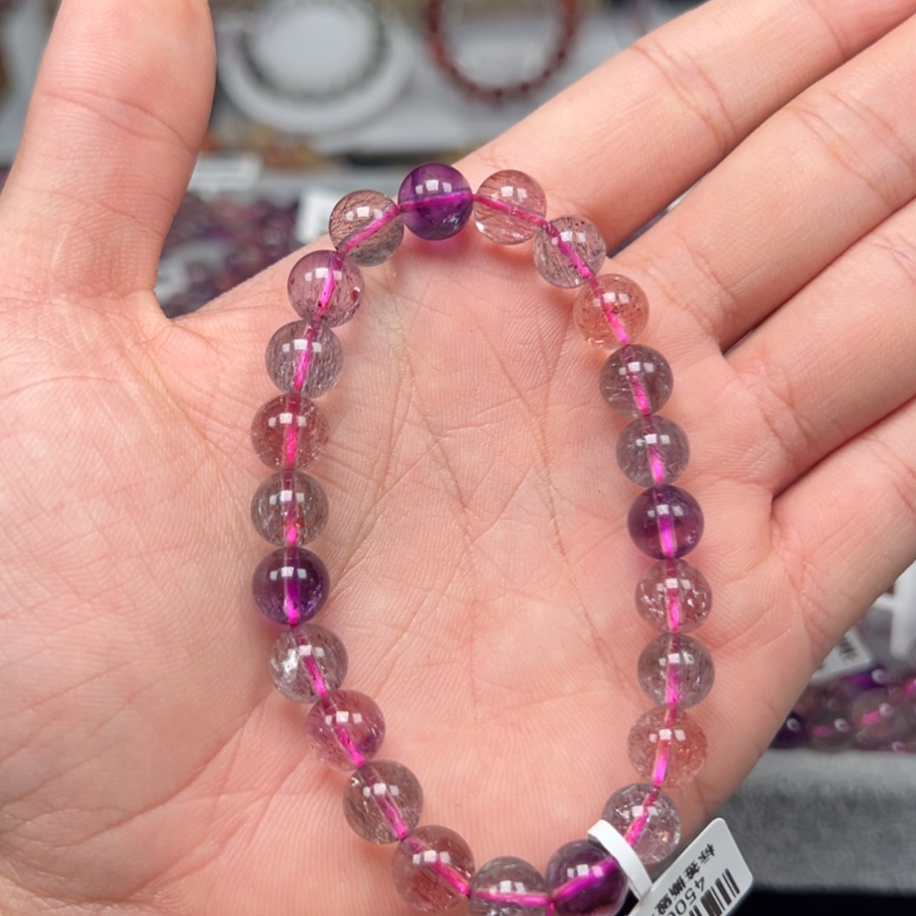 【闪购商品】水晶手链未镶嵌U****7紫20.4