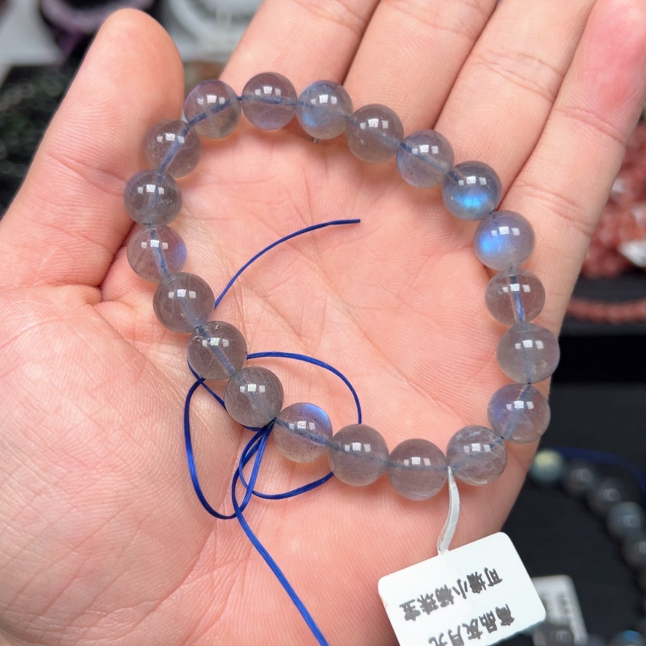 【闪购商品】拉长石手链未镶嵌草***芦灰月25