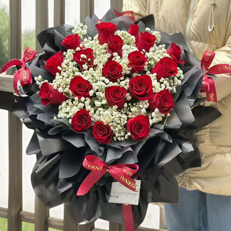 【千千公主】19朵红玫瑰花束七夕情人节生日全国同城鲜花配送