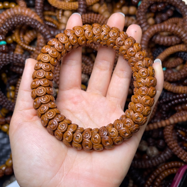 紫金鼠雕刻大尺寸聚宝盆配饰款聚宝盆文玩手串高端紫金鼠