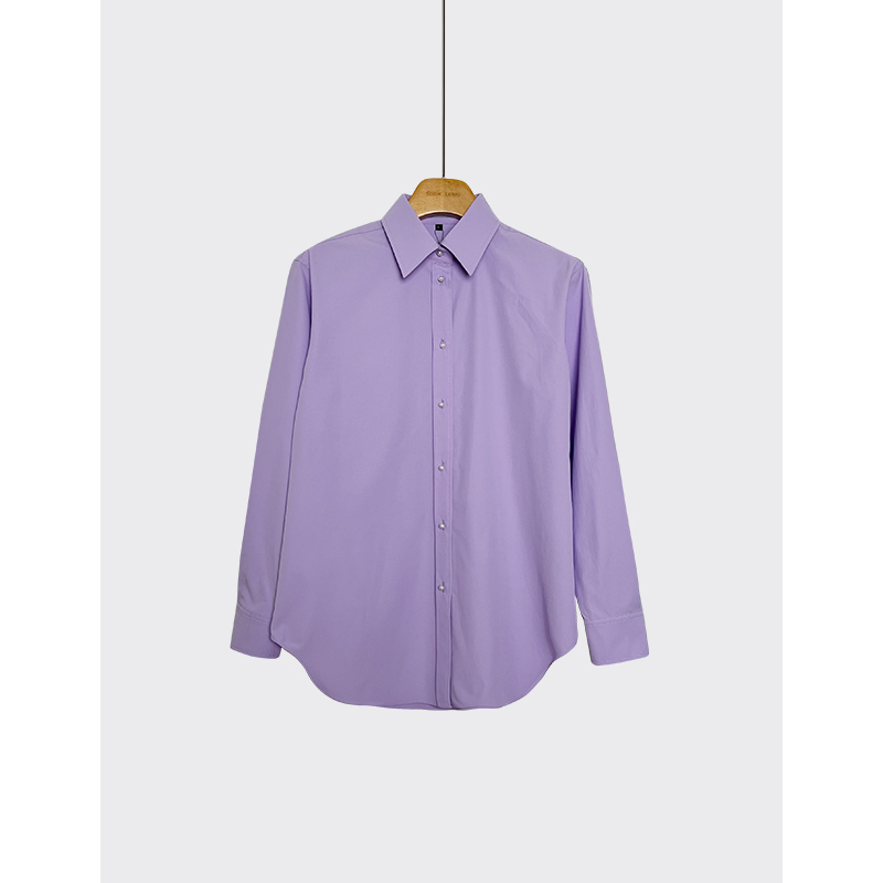 Show Long/舒朗时尚气质紫色衬衫长袖简约百搭女士简约WSCD257