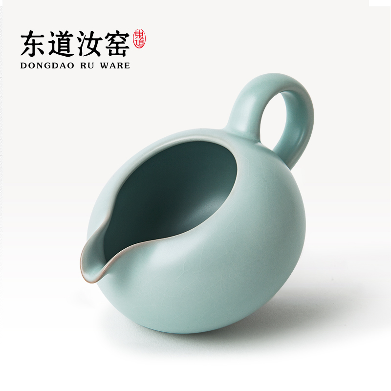 东道汝窑福缘茶海(天青) 原矿玛瑙入釉汝窑可养开片