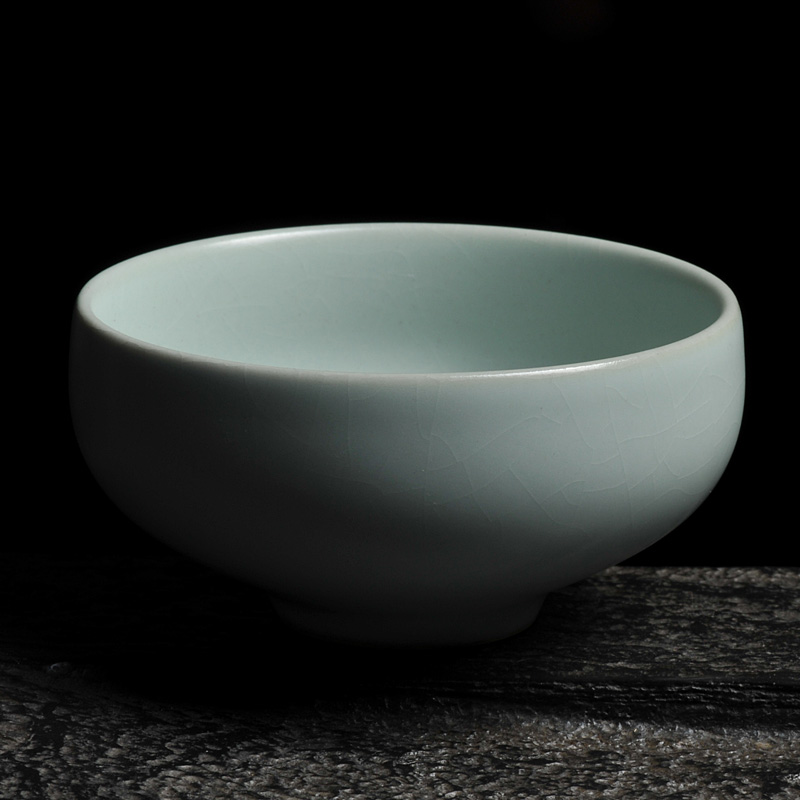 东道汝窑大肚杯（天青）主人杯单杯简约手工茶杯汝瓷茶杯品茗杯