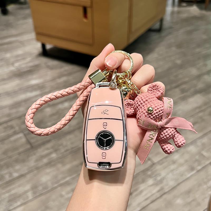 专用宾士e300l钥匙套可爱女c260l包glb220 glb200车gle350扣glc壳