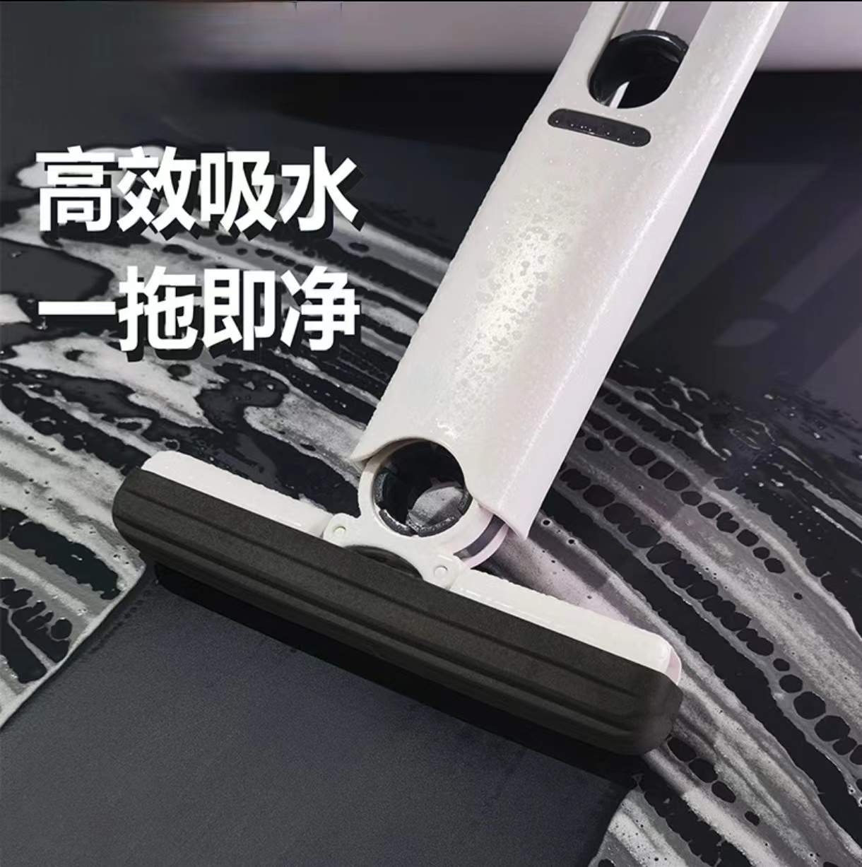 免手洗懒人海绵拖把家用迷你桌面清洁干湿两用可旋转伸缩吸水拖把