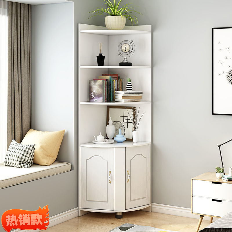 A1角柜简约现代客厅三角置物架北欧风拐角边角储物柜墙角多功能柜