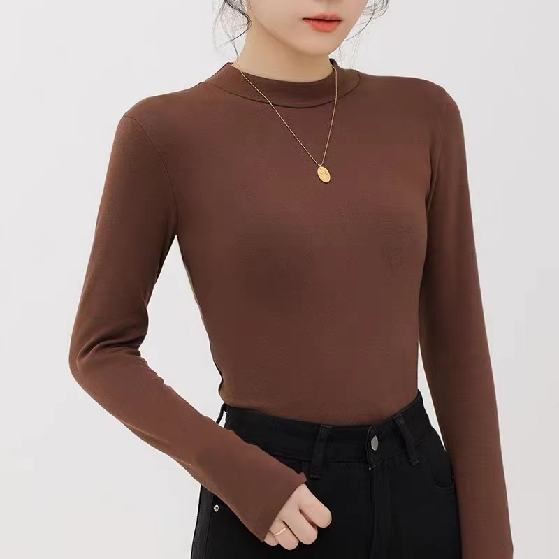 【优选好物】婴儿绒新款立领打底衫高克重打底多色搭配长袖