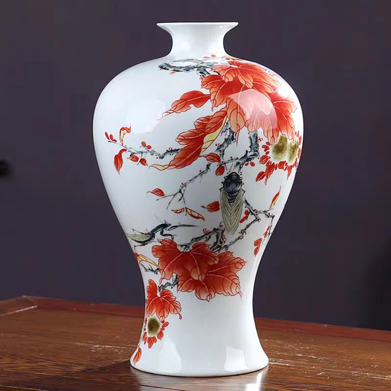 陶瓷器花瓶摆件景德镇客厅插花家居新中式装饰现代简约工艺品
