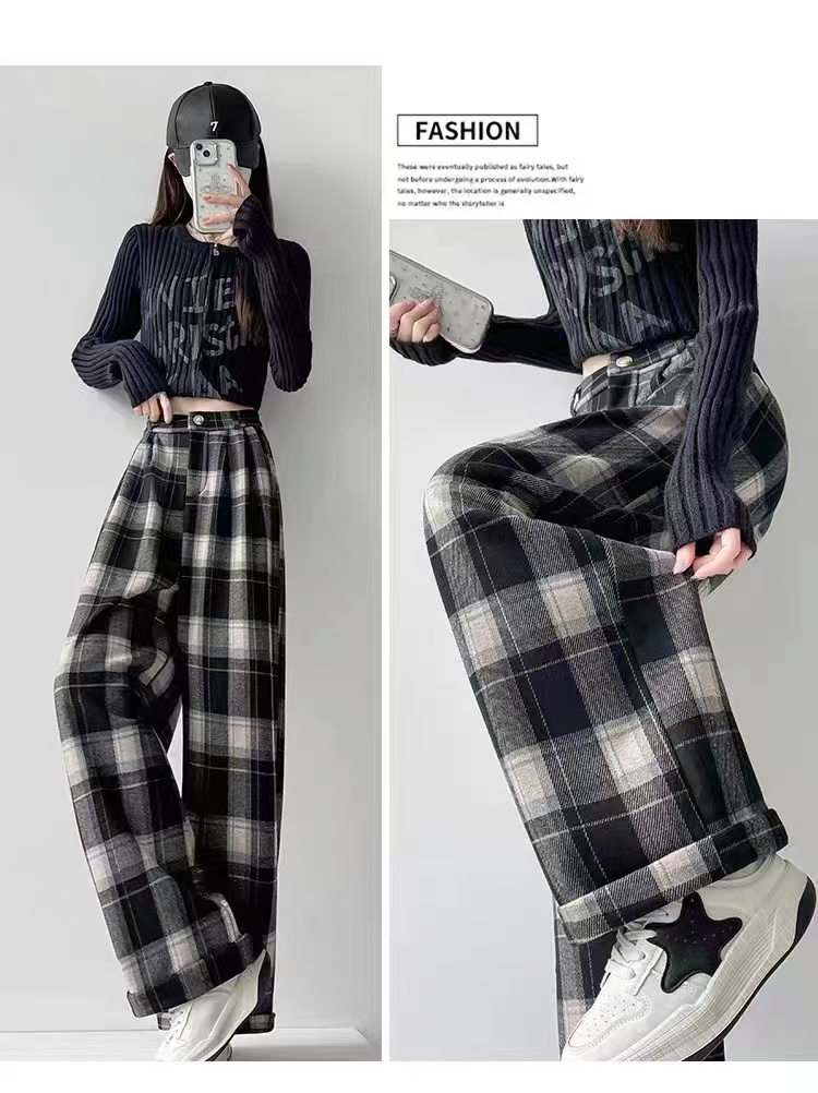 1932款加厚格子休闲裤