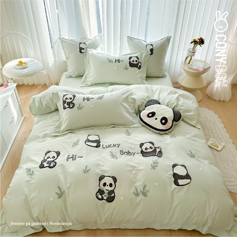 6487-一款两色A类水洗棉绣花四件套 围巾