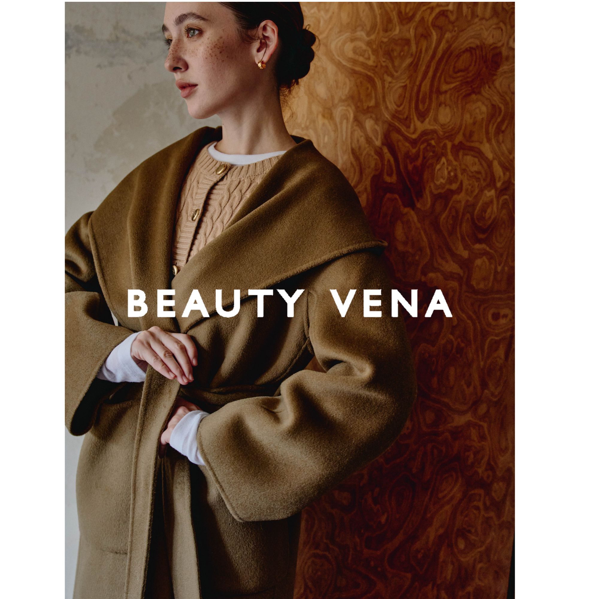 BEAUTY VENA双面呢毛呢气质款连帽大翻领大衣4WCSN010