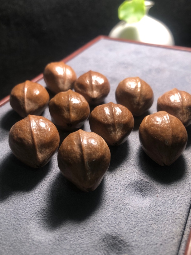 橄榄核雕手串1.9高密梅林铁核素串