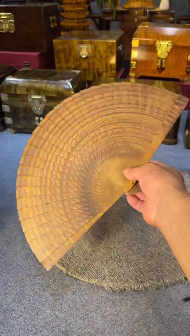 【闪购商品】乌木类成套家具金丝楠木扇子  16