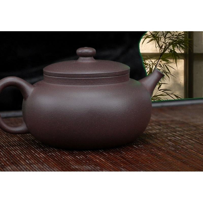 《平安壶》容量；240cc手工紫砂壶-TJP