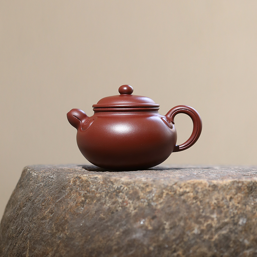 JCY-0031季益顺创立品牌季畅园 吉羊如意龙血砂200cc宜兴紫砂茶壶