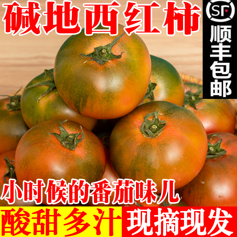 【顺丰优选】3/5斤装草莓番茄铁皮西红柿正宗盘锦碱地柿子生吃应季