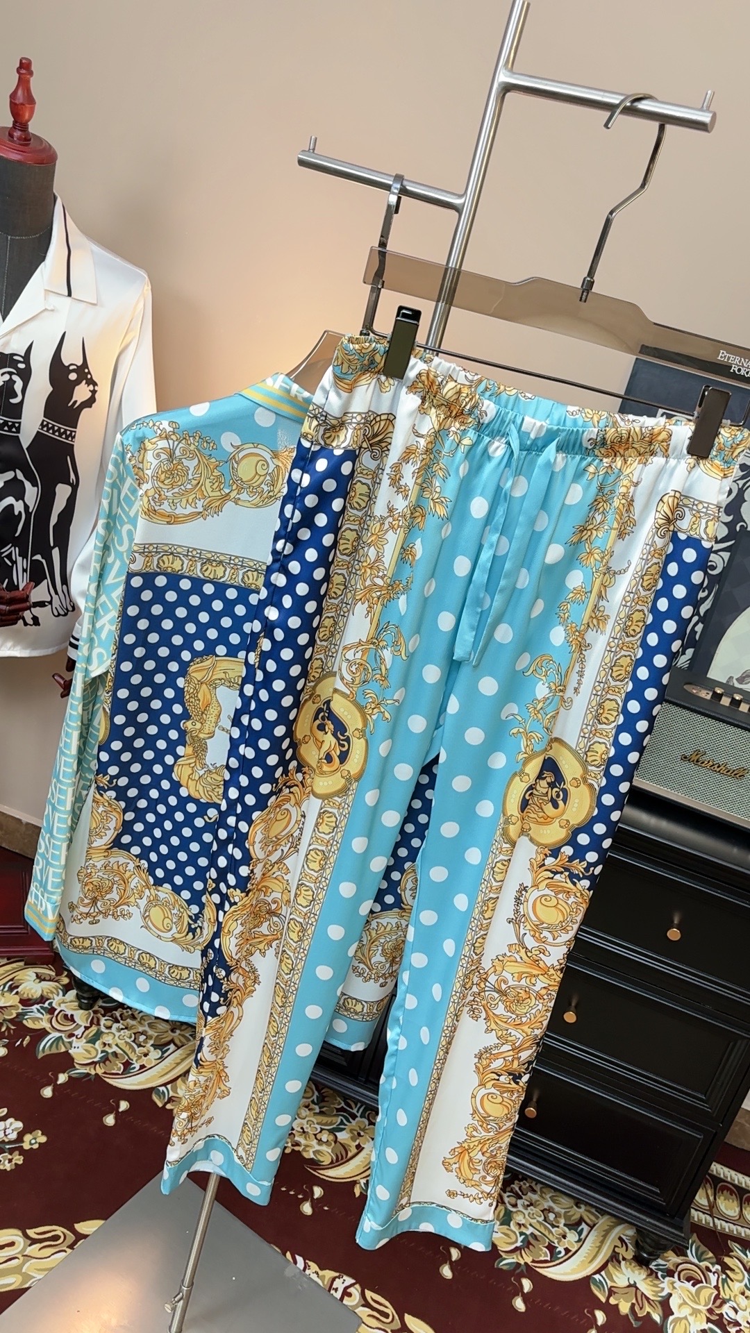 长袖长裤经典款系列天绸丝高定品质轻奢情侣款家居服睡衣可外穿