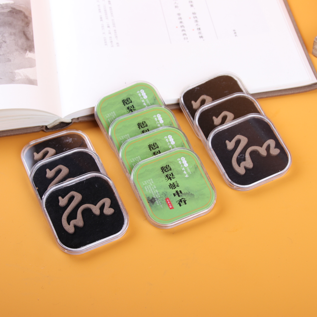 四季新款鹅梨帐中香（品）无粘粉祥云10片盘香客厅香氛沉檀品香薰片