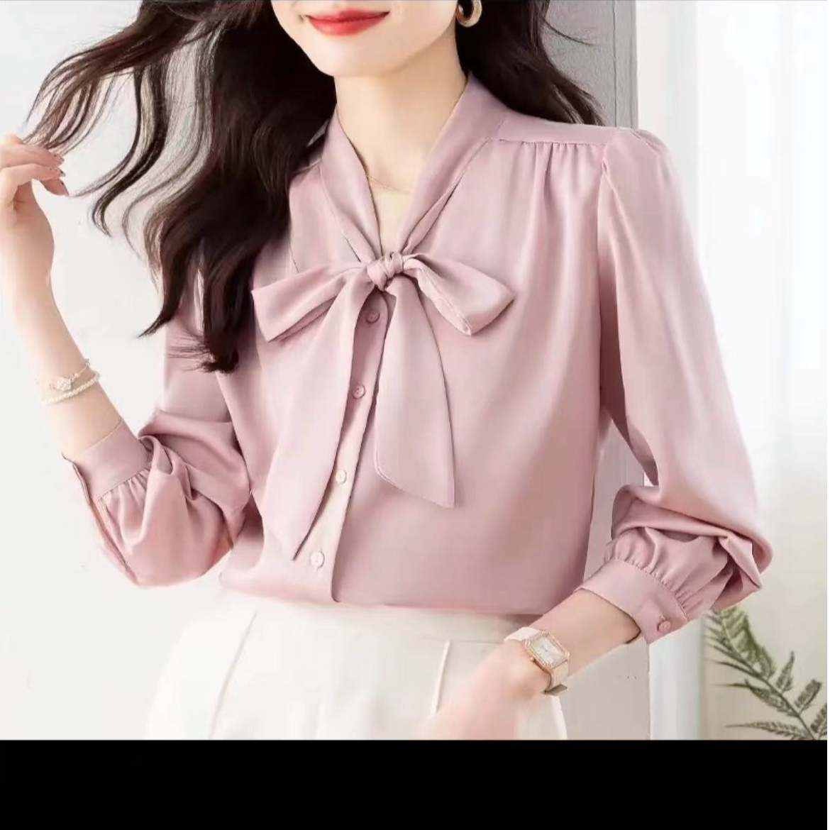 【仙仙女装】春装新品法式减龄感洋气新款时尚百搭系带显瘦