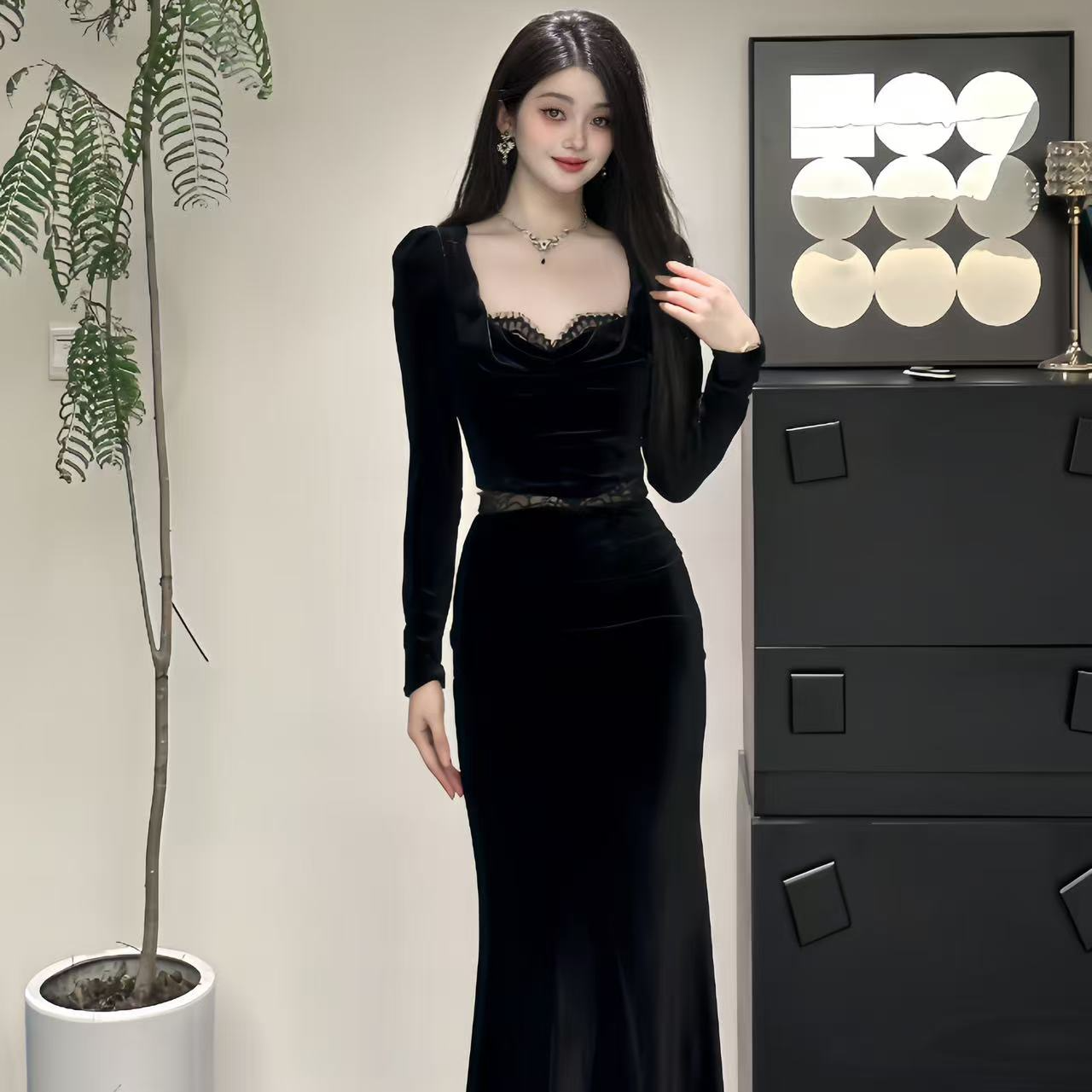 【精选优品】新款时尚气质优雅修身复古女装套装XT24598