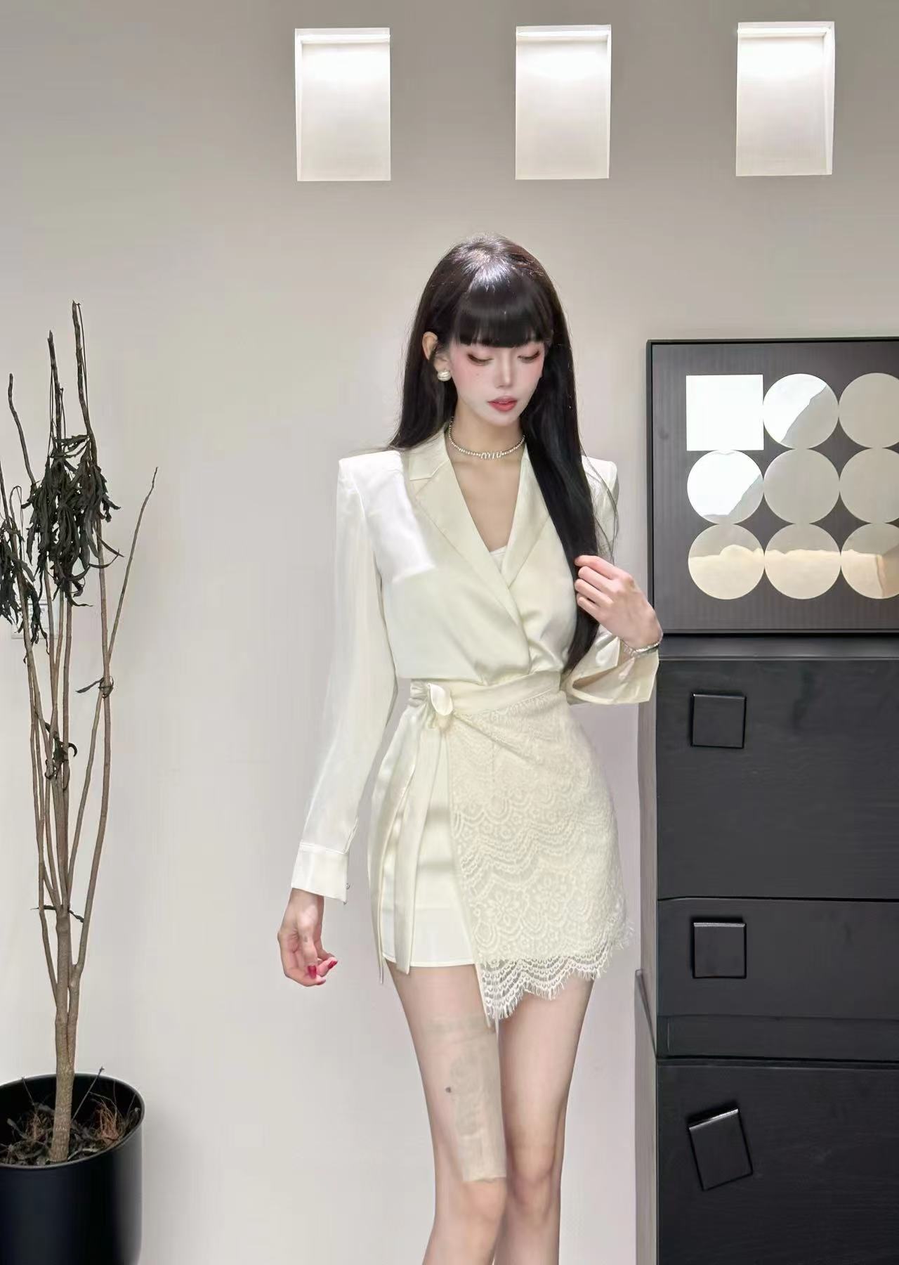 【精选优品】新款时尚气质法式轻奢小众套装LL24360