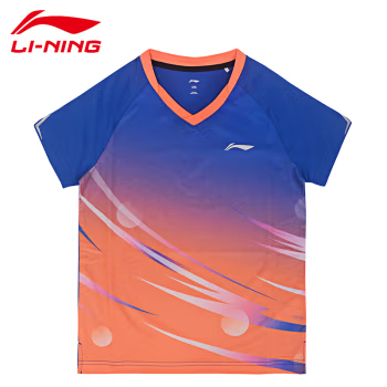李宁（LI-NING）儿童乒乓球服短袖男女童上衣专业比赛训练运动T恤